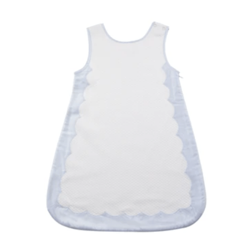 Scallop Sleep Sack Blue Trim