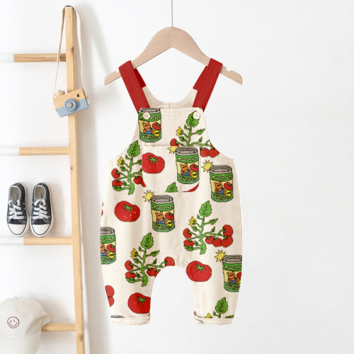 Baby Kid Tomato and Canned  Overalls