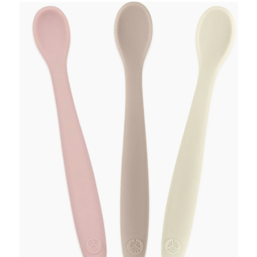 WeeSprout | Silicone Baby Spoons First Stage Infant Feeding | Set of 3 Pack