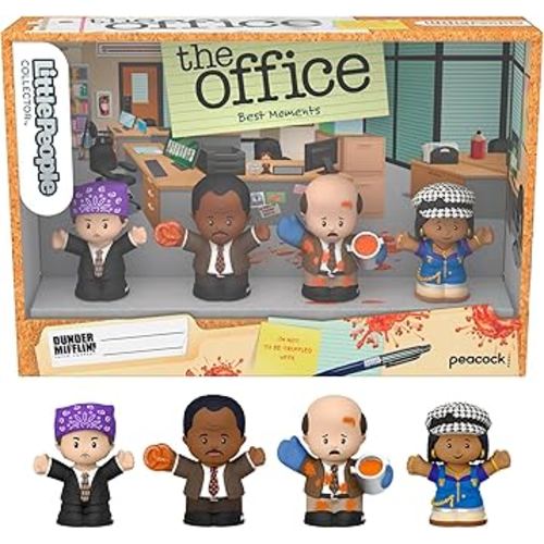 Little People Collector The Office Best Moments from US TV Show Special Edition Set for Adults & Fans in Display Box, 4 Figures