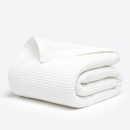 Salt Earth | 100% Organic Cotton Throw Blanket - Twin, Snow White