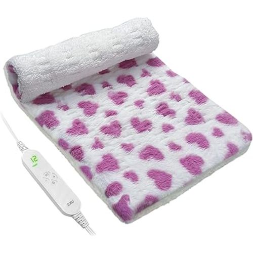 ZXU Heating Pad for Back Pain Relief, Ultra Soft Sherpa Heating Pad for Cramps Relief with 12 Heat Setting and Auto Shut Off Function, Moist Heat Option, Machine Washable Cute Heating Pad