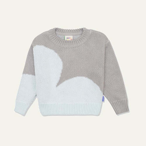Silver Cloud Baby Sweater - Silver/mist Blue – Manymoons