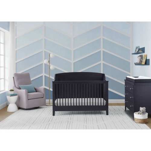 Delta Children Campbell 6-in-1 Convertible Crib - Midnight Gray