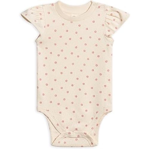Colored Organics Unisex Newborn 100% Organic Cotton Bodysuit - Short Sleeve Infant One Piece - Baby Boy and Girl Clothing