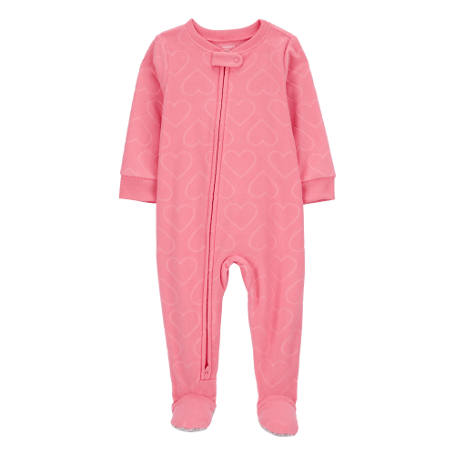 Baby 1-Piece Heart Fleece Footie Pajamas - Carter's | Carter's