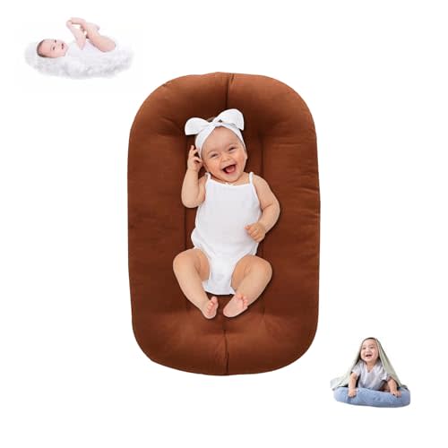Baby Lounger for Infants Babies 0-12 Months, Bionic Organic Lounger, Soft Cotton Breathable Infant Floor Seats & Loungers for Newborn Baby Shower Gifts