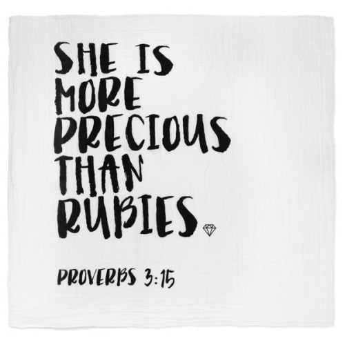 Organic Cotton Muslin Swaddle Blanket - Proverbs 3:15 – Modern Burlap