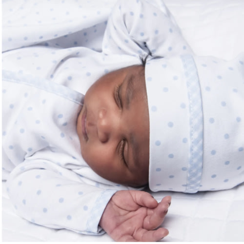Magnolia Baby Dots Hat in Light Blue
