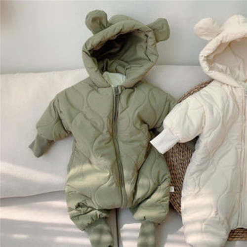 3-6MTH Bear Hooded Winter Jumpsuit – Teeny Mini Me
