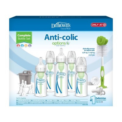 Dr. Brown's Anti-Colic Options+ Baby Bottle 0m+ Newborn Gift Set