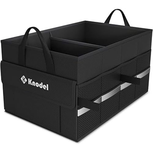 K KNODEL Car Trunk Organizer, Collapsible Car Trunk Storage Organizer, Car Organizer and Storage for SUV, Truck, Sedan (Small, Black)
