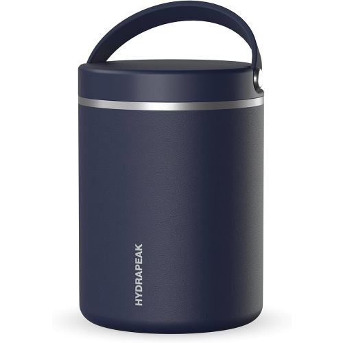 Hydrapeak 32oz Stainless Steel Vacuum Insulated Food Jar for Hot Food and Cold Food, Wide Mouth Leak-Proof Soup Jar for Adults, 10 Hours Hot and 16 Hrs Cold (Navy)