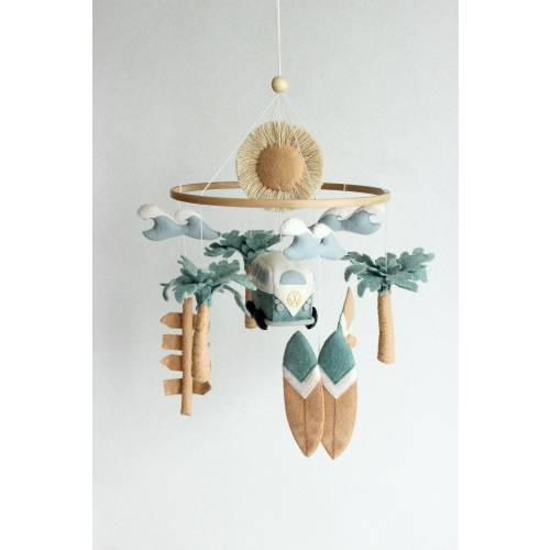 Surf baby mobile, beach baby mobile, ocean baby mobile