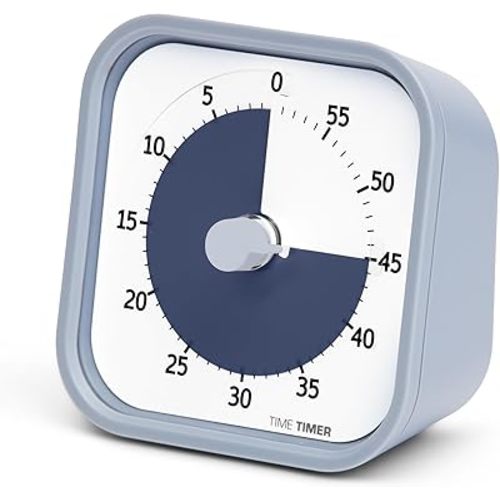 TIME TIMER Home MOD - 60 Minute Kids Visual Timer Home Edition - for Homeschool Supplies Study Tool, Timer for Kids Desk, Office Desk and Meetings with Silent Operation (Pale Shale)