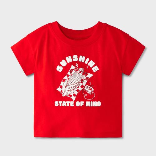 Baby Girls' Corn Graphic T-Shirt - Cat & Jack™ Red 6-9M