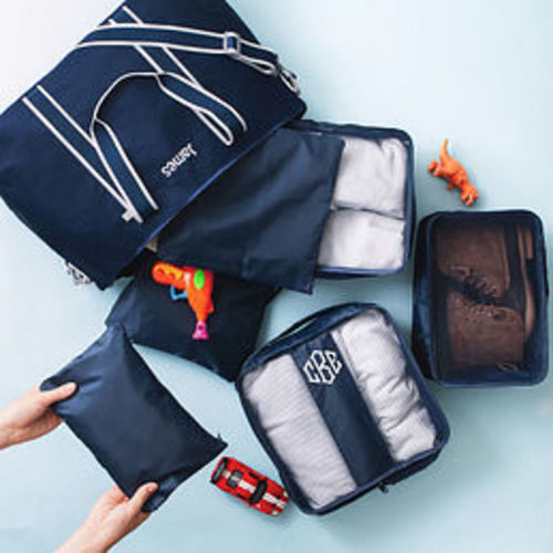 Monogrammed Youth Packing Bag Set