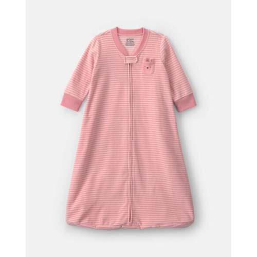 Baby Girl Striped Fleece Loose Fit Wearable Blanket - Pink | Carter's