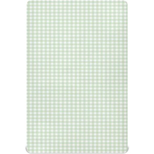 Green Gingham Checkered Crib Sheets for Boys Girls Soft Breathable Mini Crib Sheets for Baby 52" x 28"