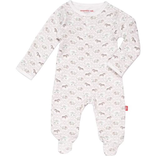 Magnetic Me Footie Pajamas - 100% Organic Cotton Baby Pajamas - Quick Magnetic Fastener Sleeper for Baby Boy and Girl