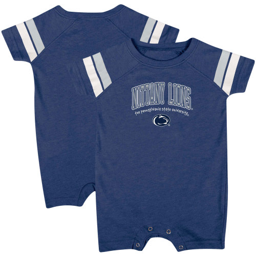 Infant Heathered Navy Penn State Nittany Lions Raglan Romper
