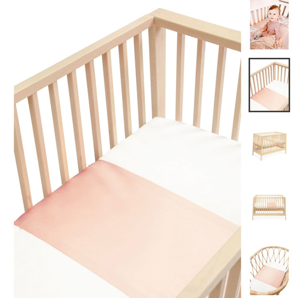 Silk Sleeve, Set of 2 (1x Bassinet and 1x Crib) - Cherry Blossom