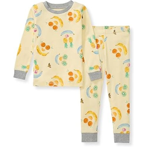 Burt's Bees Baby Infant and Boys' 2-Piece Long Sleeve Tee and Long Pant Cotton Pajama Set