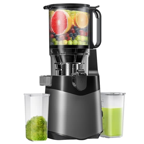 Cold Press Juicer,5.8" Extra Large Feed Chute Fit Whole Fruits & Vegetables,350W Slow Masticating Juicer Machines,Easy to Clean,High Juice Yield
