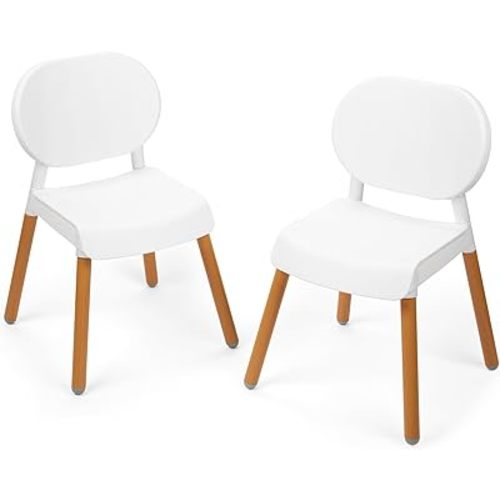 Skip Hop Toddler's Activity Chairs with Non-Slip feet, Set of 2, White