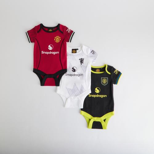 Manchester United Baby Kit Bodysuits 3 Pack Multi