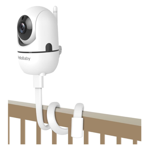 HelloBaby Baby Monitor Mount for HB6550/ Pro/ HB6560/ HB65/ HB6339/ HB40/ HB6081/ HB66/ HB6351, 20 Inch Flexible Arm Bracket, Sturdy Camera Holder Attaches to Crib Cot Shelves, No Tools or Wall Damage