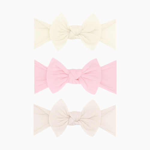 Baby Bling Itty Bitty Knot Set (3 Pack) - Ivory/Rose Quartz/Oatmeal, Os