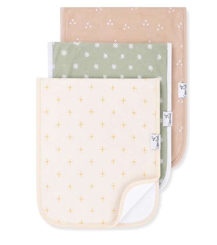 Amazon.com: Copper Pearl Premium Baby Burp Cloths - 3-Pack Large Cotton Burp Cloths, Extra Soft Spit Up Rags with 3 Absorbent Layers, Perfect for Baby Boy and Baby Girl Gifts (21" x 10" Size, Santa Fe Set)
