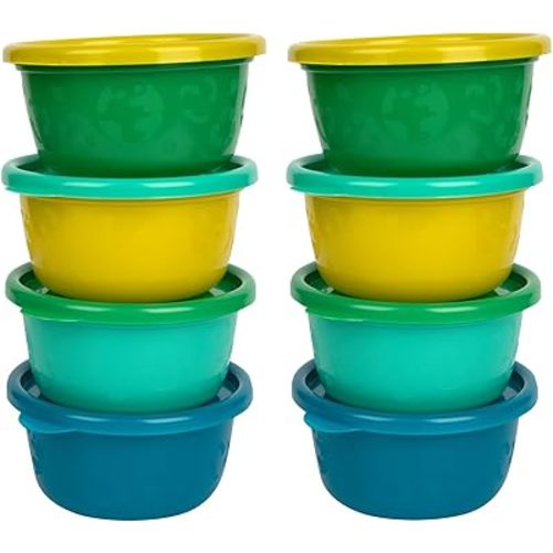 The First Years GreenGrown Reusable Bowls with Lids - Toddler Snack Bowl - Multicolored - 8 Pack