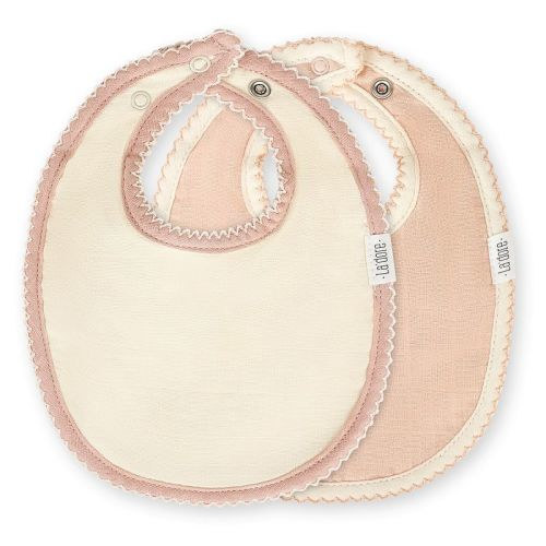Muslin Baby Bibs | Soft Cotton Teething Bibs for Infant Drips, Drools & Feedings | Waterproof, Adjustable Fit for Newborn Baby | 2 Pack (Multicolor)