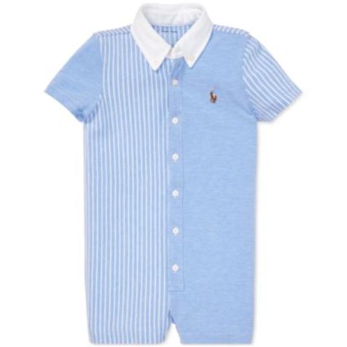 Baby Boys Knit Oxford Cotton Shortall