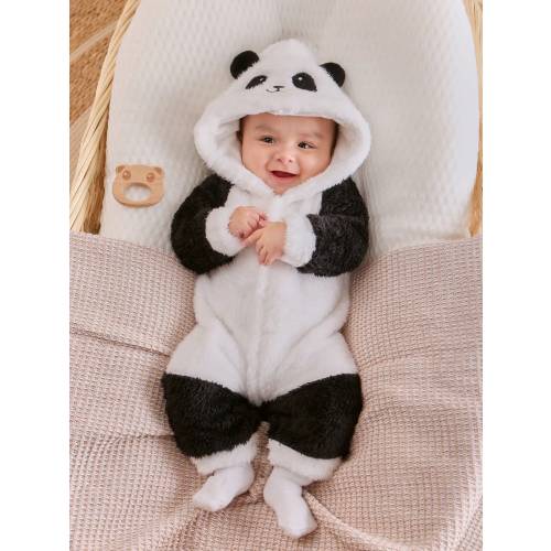 SHEIN Persoplay Kids Adorable Baby Boy Panda Print Homewear Set