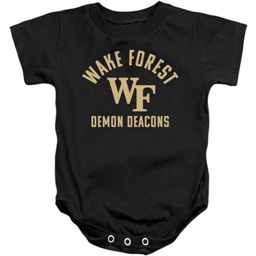 Wake Forest Demon Deacons Official One Color Logo Unisex Infant Snap Suit for Baby