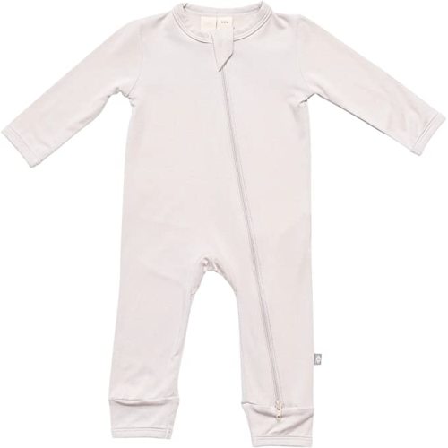 KYTE BABY Soft Bamboo Rayon Rompers, Zipper Closure, 0-24 Months - 6-12 Months - Oat