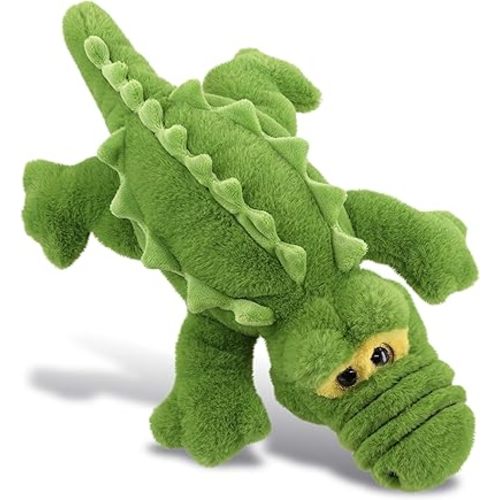 DolliBu Plush Alligator Stuffed Animal - Soft Huggable Green Alligator Small, Adorable Playtime Plush Toy, Cute Wild Life Cuddle Gift, Super Soft Plush Doll Animal Toy for Kids and Adult - 14 Inch