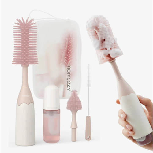 Momcozy Innovative Push-Press Design Bottle Brush Kit
