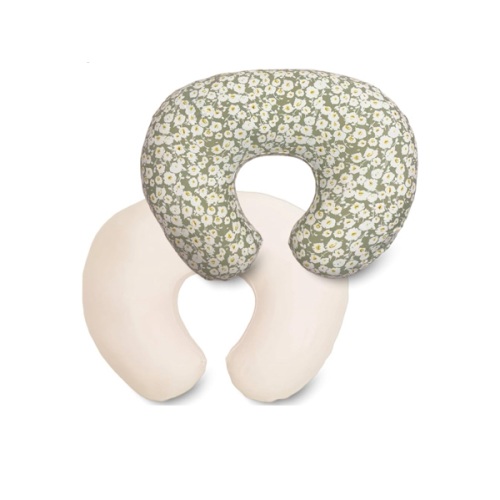 2 Pack Ultra Soft Nursing Pillow Covers for Baby Girl & Boy, Stretchy Boppy Compatible Cover for Breastfeeding Pillows, Easy to Use & Clean (Beige,Wild Floral)