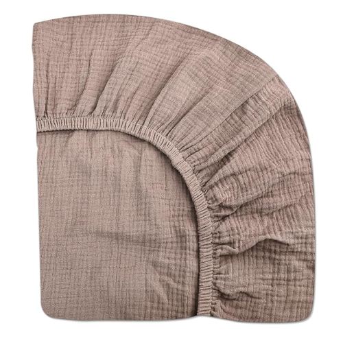 Mini Crib Sheets for Baby Boy Girl, Neutral Mini Crib Mattress Sheet 24" x 38", Muslin Nursery Bedding Soft and Breathable Comfort(Vintage Taupe)
