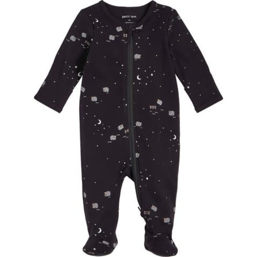 Sheep Print Footed One-Piece Pajamas, 6M