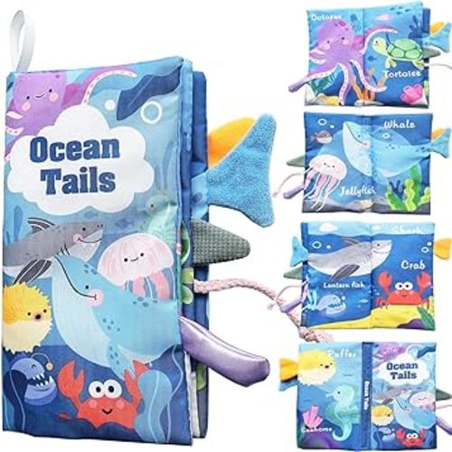 HONGID Baby Toys 0-6 Months - Montessori Toys for Babies 0-3-6-9-12-18 Months,Infant Newborn Tummy Time Toys Touch Feel Book Learning Sensory Toys,Baby Books,Easter Gifts Toys for Babies