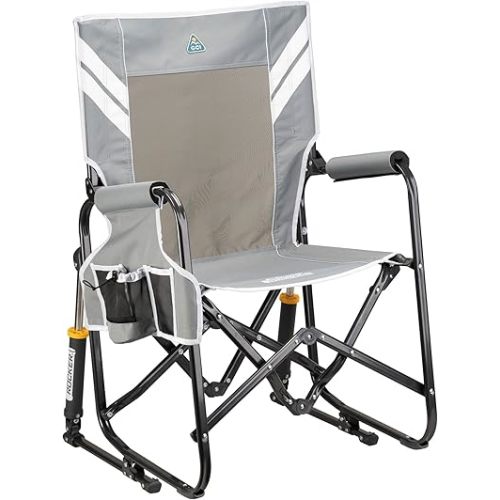 GCI Outdoor Stowaway Rocker - Varsity Gray/White
