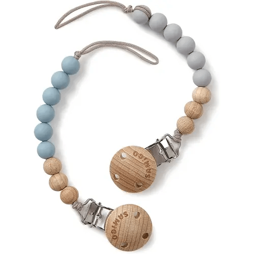 Pacifier Clips for Baby Boys Pacifier Holders Silicone Paci Binky Clips - 2 Pack