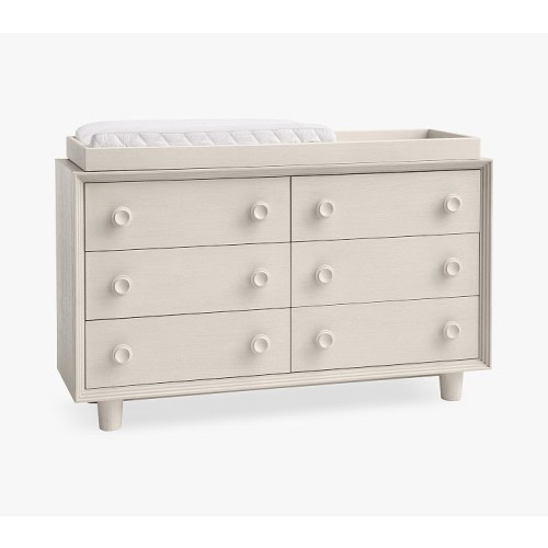 west elm x pbk Vivienne 6-Drawer Nursery Dresser & Topper Set (56w x 18d")