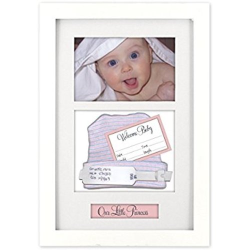 Malden International Designs Baby Memories Baby Memoto Shadowbox Picture Frame, 4x6, White