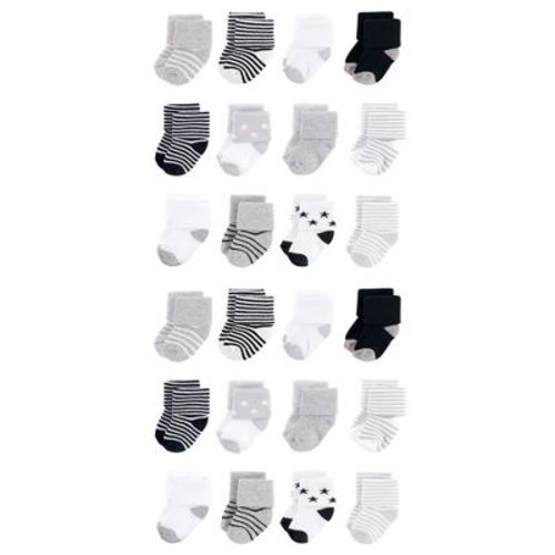 Hudson Baby Cotton Rich Baby Terry Socks 24-Pack